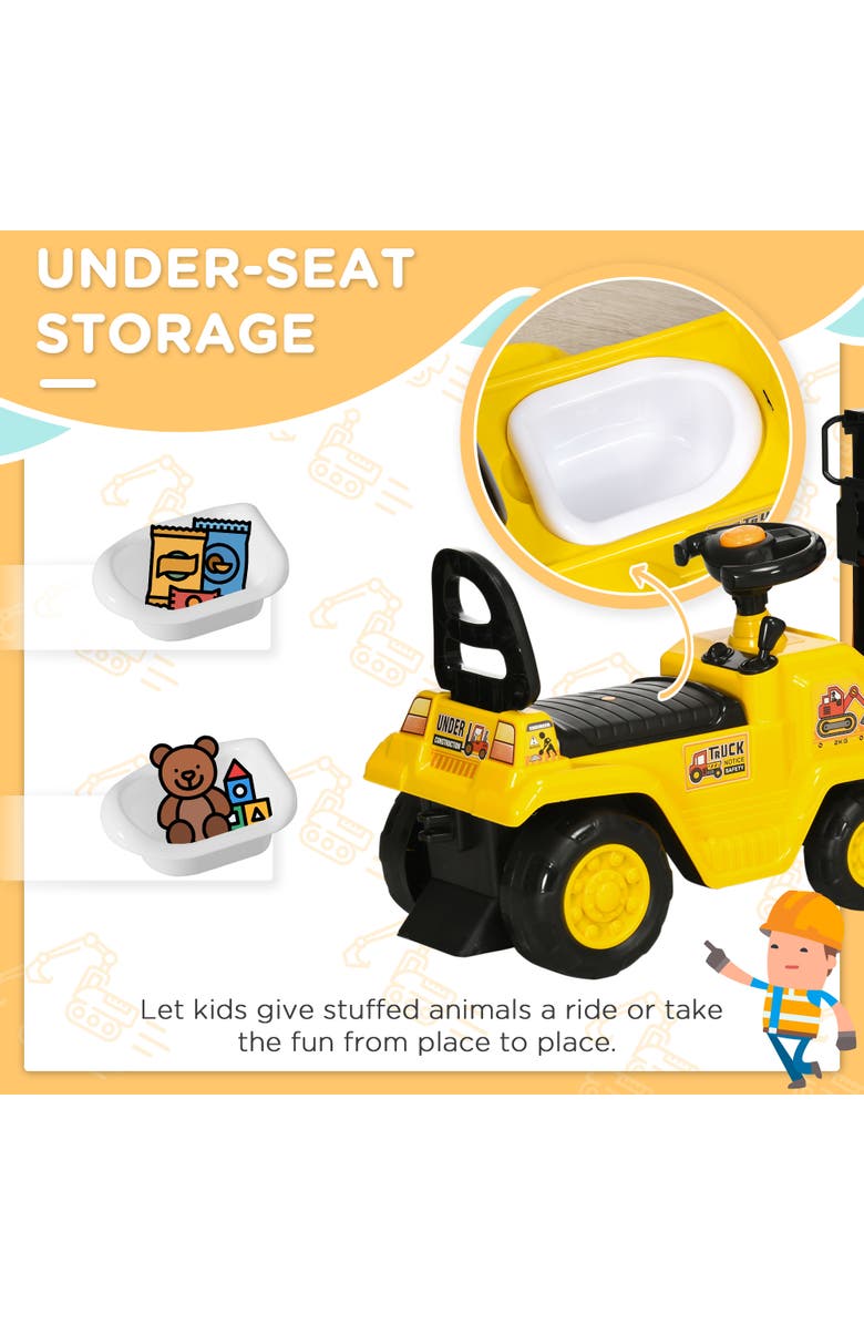 Aosom Kids Ride-On Forklift with Operation Function, Alternate, color, Yellow