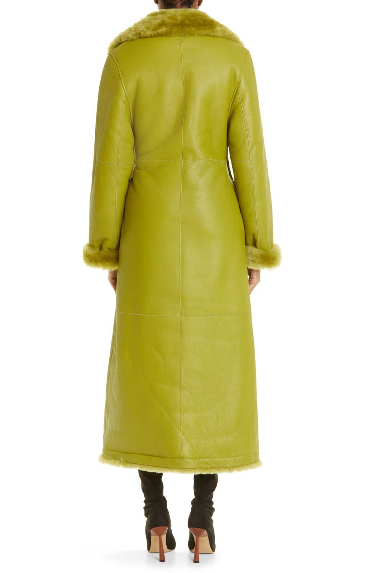 Mary Genuine Shearling Coat, Alternate, color, PEAR