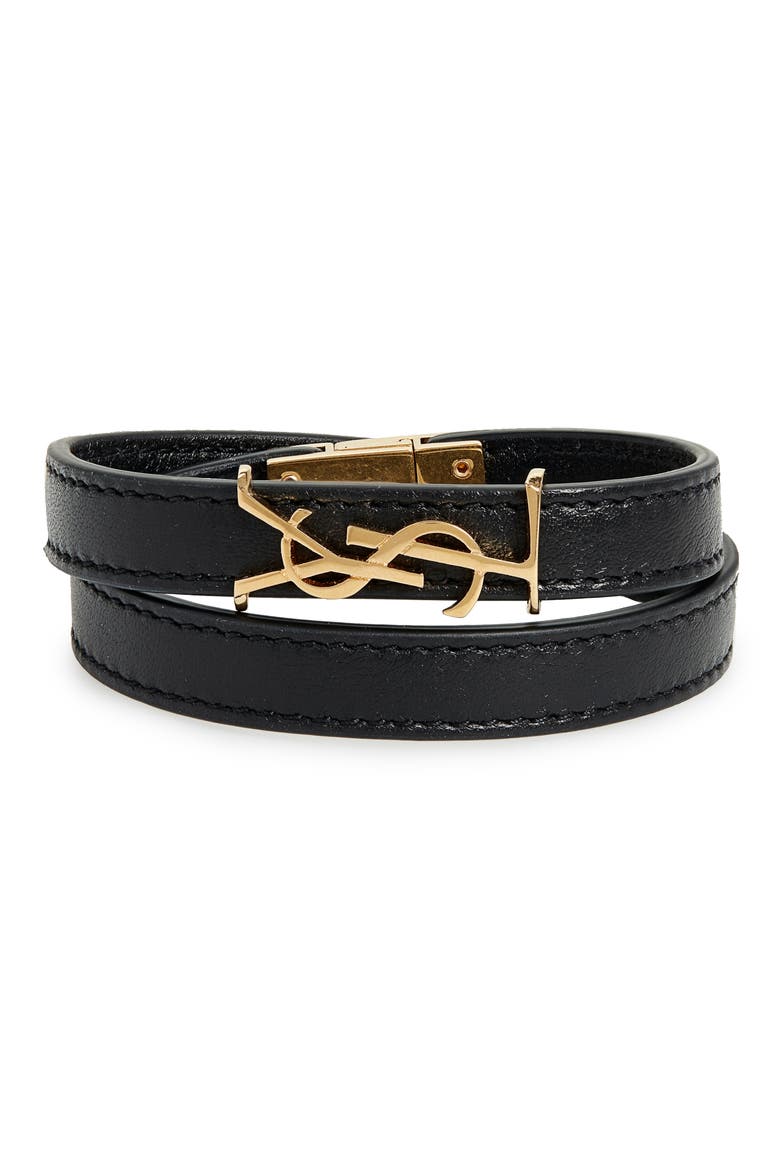 Opyum YSL Double Wrap Bracelet, Main, color, NERO