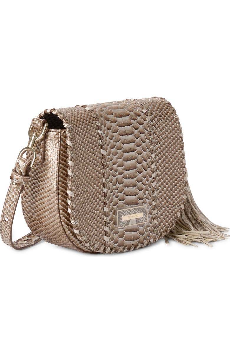 Brahmin Briar Croc Embossed Leather Crossbody Bag, Alternate, color,