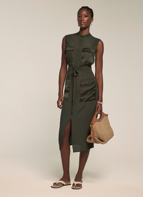 MINT VELVET MINT VELVET SATIN MIX UTILITY SHIRT DRESS