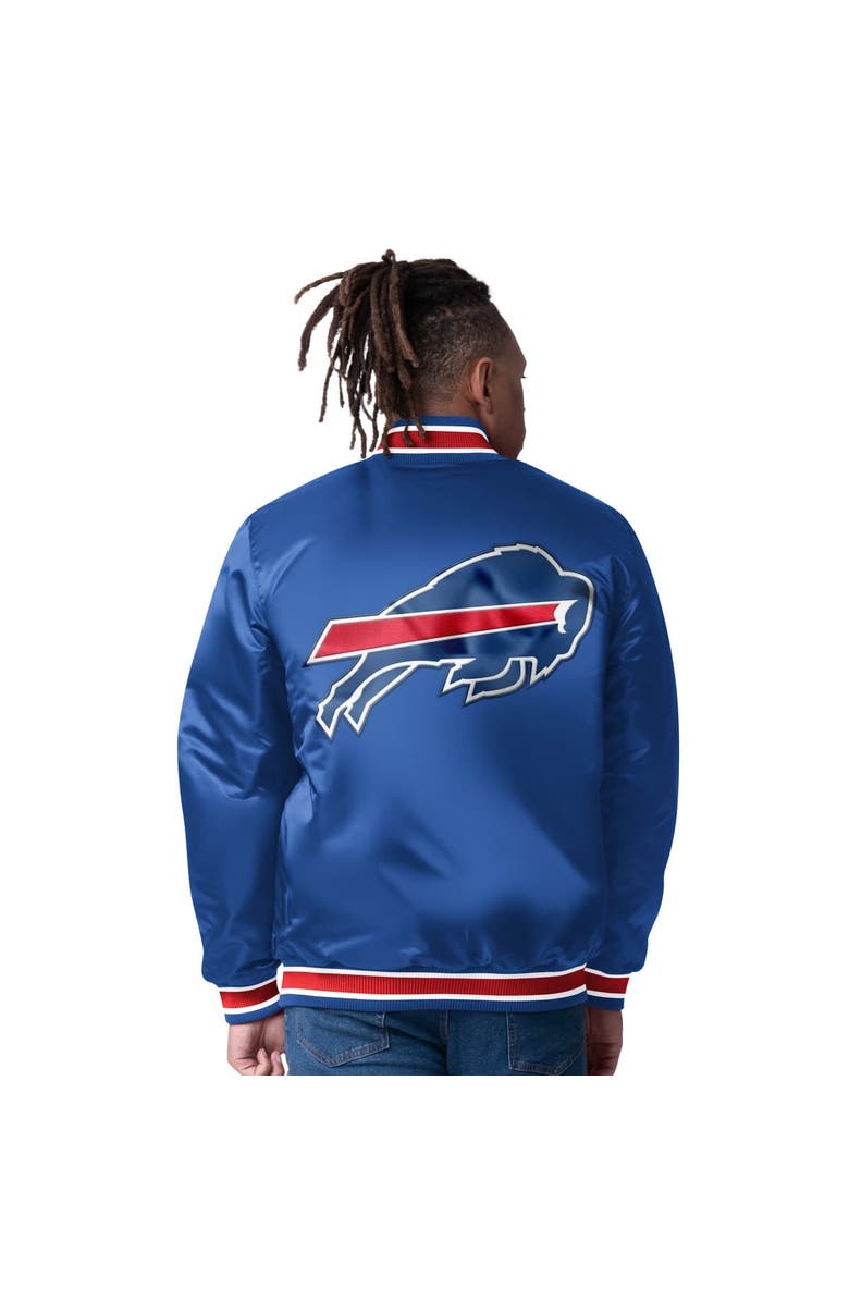 STARTER Men's Starter  Royal/Red Buffalo Bills Closer Reversible Satin Full-Snap Jacket, Alternate, color, 