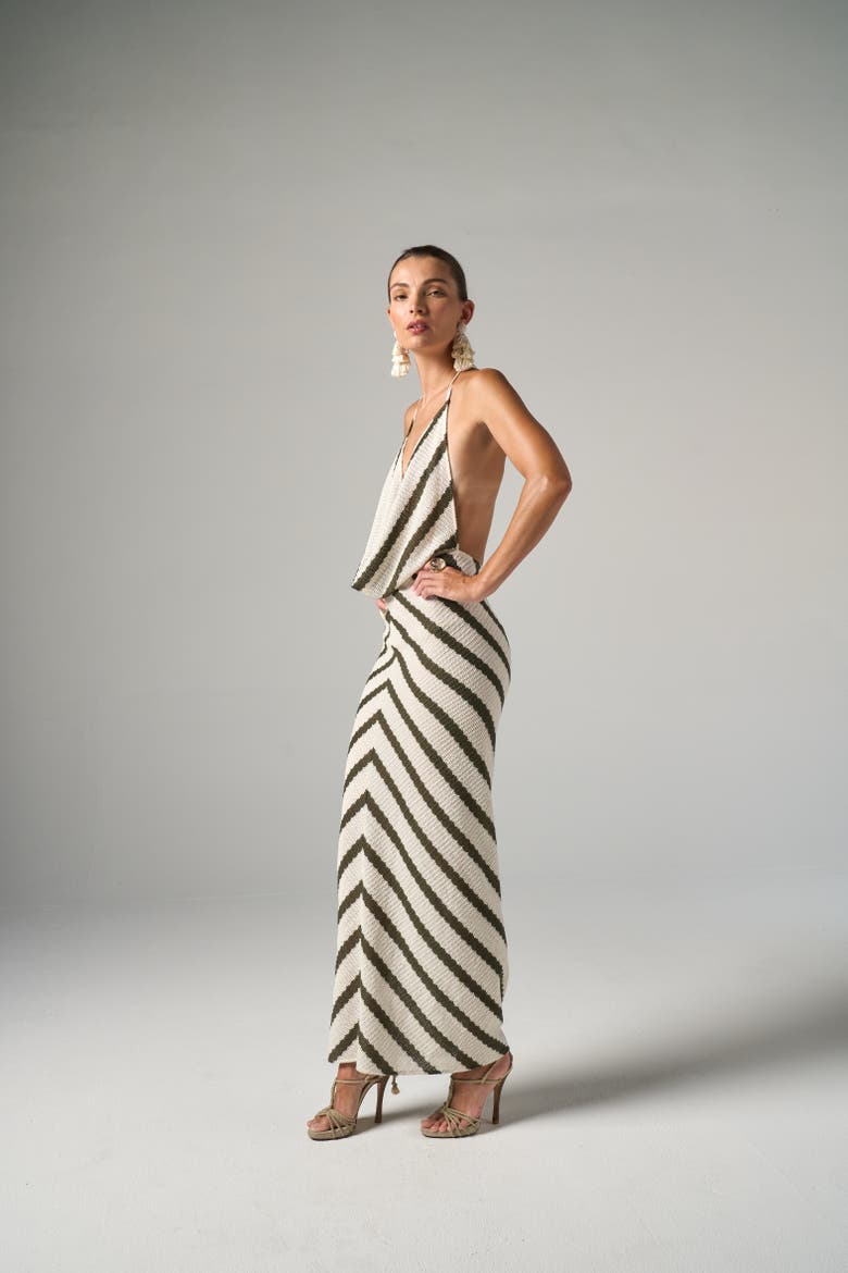 Juno Dress, Alternate, color, Green Stripe