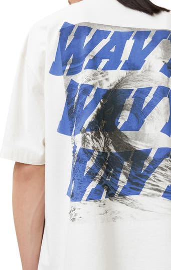 Wavy Short Sleeve Crewneck Graphic T-Shirt