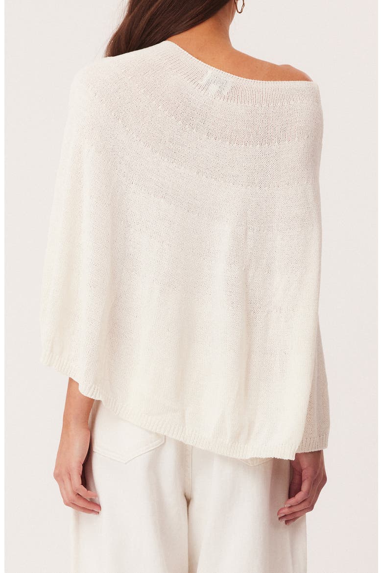 Misty Knit Off the Shoulder Poncho, Alternate, color, OFF WHITE