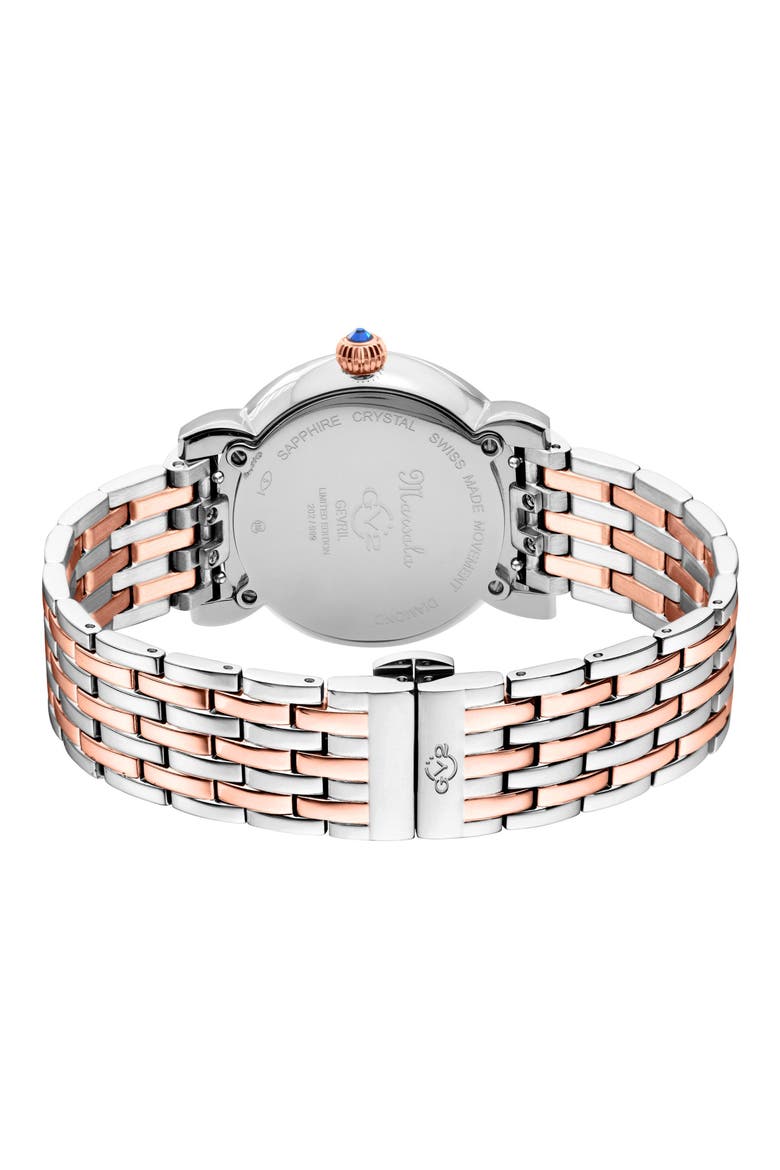 Marsala Two-Tone Diamond Bracelet Watch, 37mm - 0.05 ctw., Alternate, color, TWO TONED SS IPRG