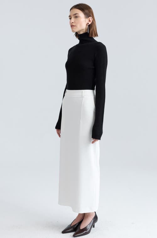 Almina Concept Slim Ribbed Turtleneck In Black