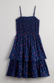 Nordstrom Kids' Floral Smocked Tiered Midi Dress