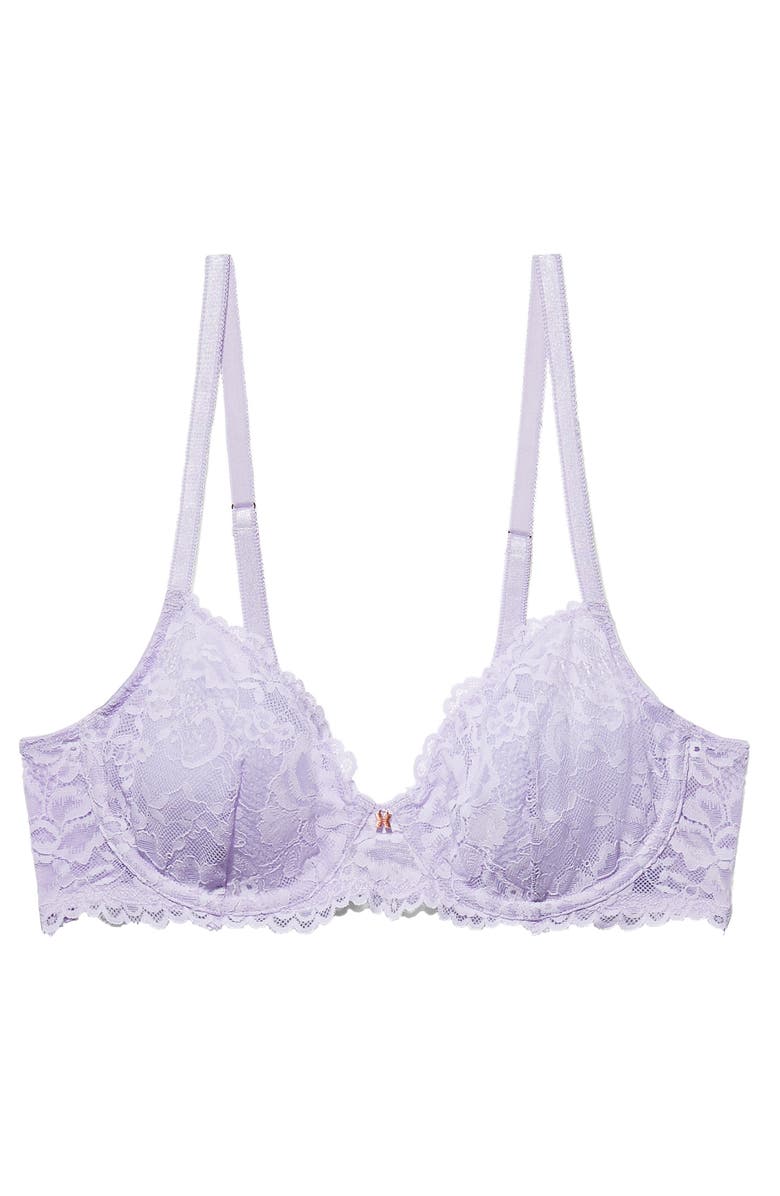 SAVAGE X FENTY Floral Lace Unlined Bra, Main, color, Purple Lavender