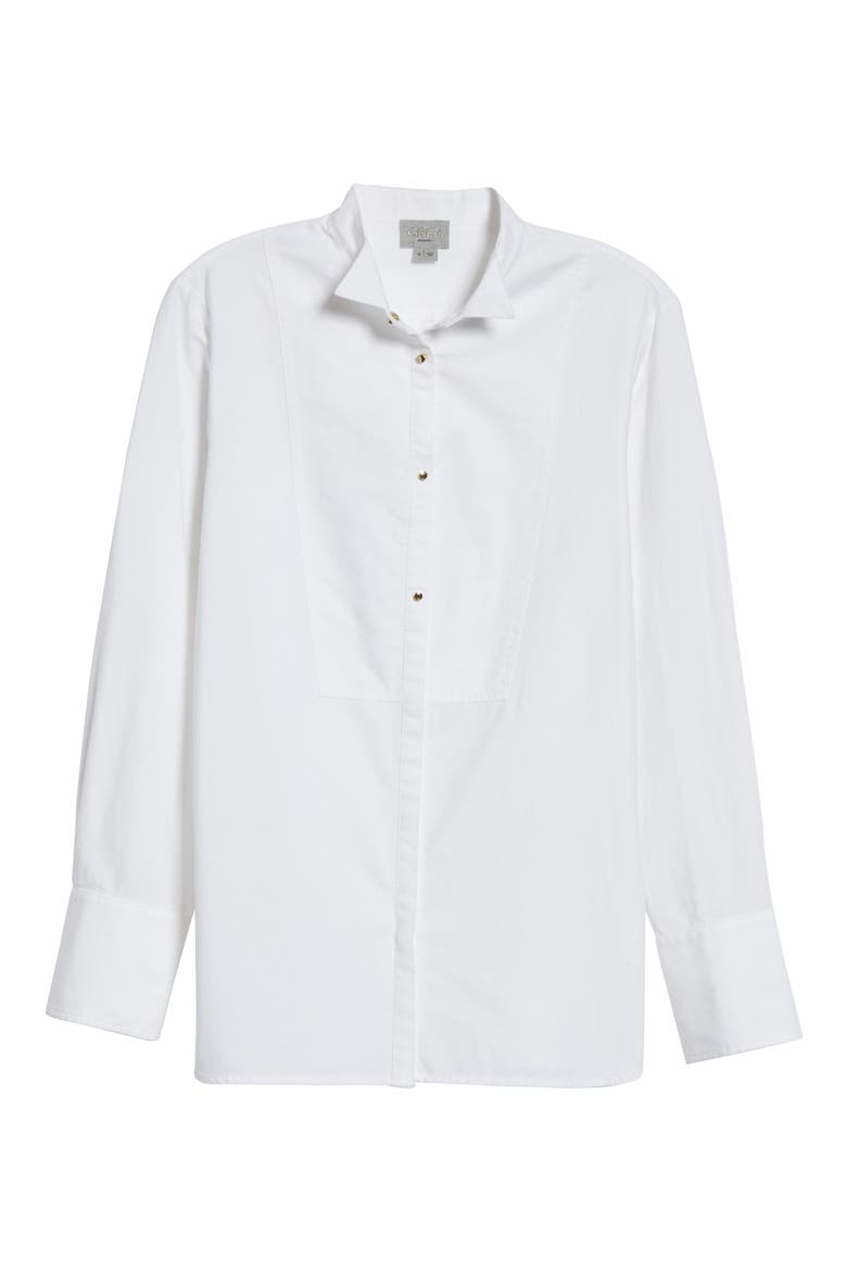 Jason Wu Oxford Shirting Blouse, Alternate, color, WHITE