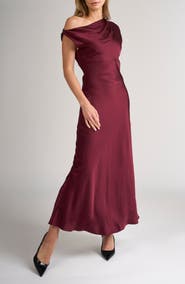 Ted Baker Mandy One-Shoulder Satin Gown