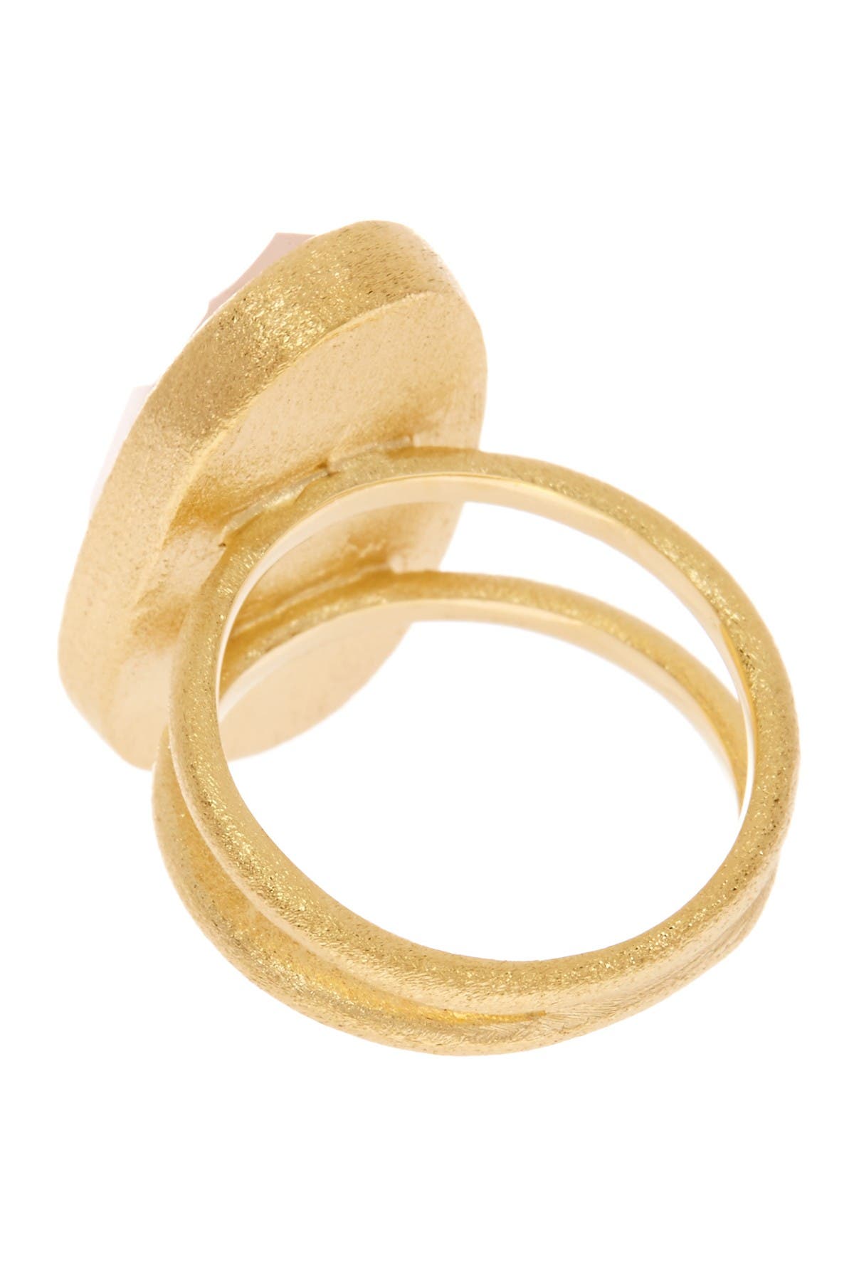 RIVKA FRIEDMAN 18K Gold Clad Organic Shape Faceted Rose Quartz Satin ...