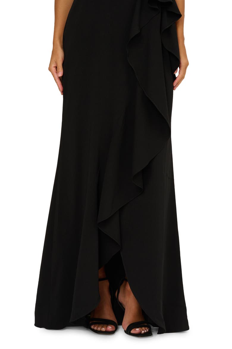 Beaded Bodice Strapless Mermaid Gown, Alternate, color, BLACK