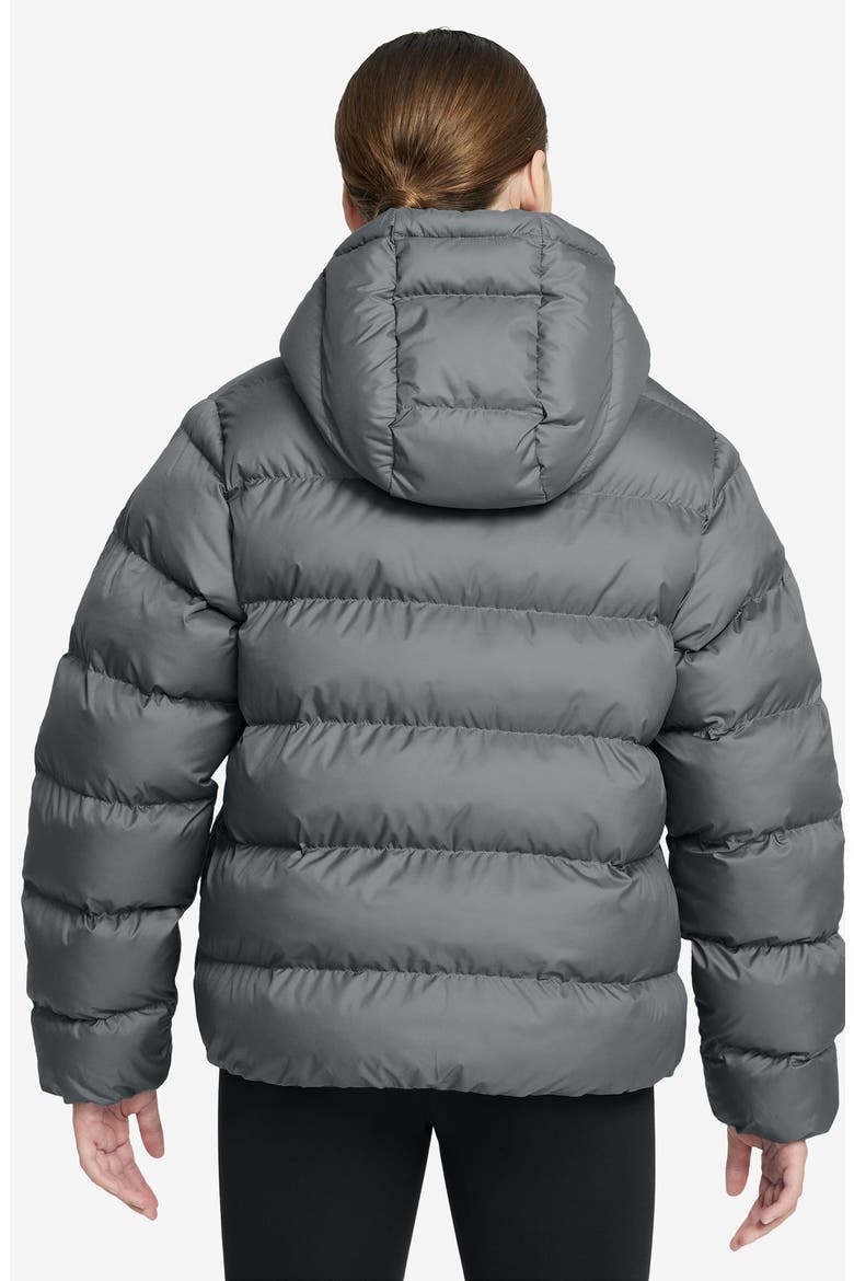 Kids' All Day Play Therma-FIT Loose Fit Puffer Jacket, Alternate, color, SMOKE GREY/ WHITE