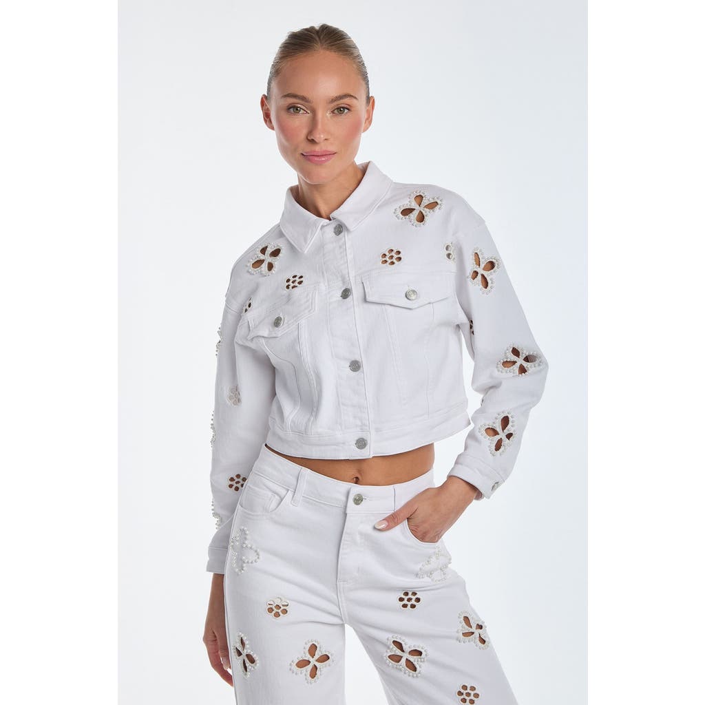 Noli Yoga Kaia Pearl Jean Jacket In White