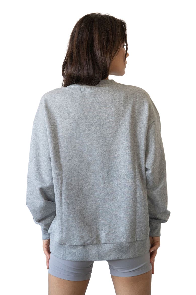 Rebody Lifestyle Sweatshirt, Alternate, color, Heather Grey/White