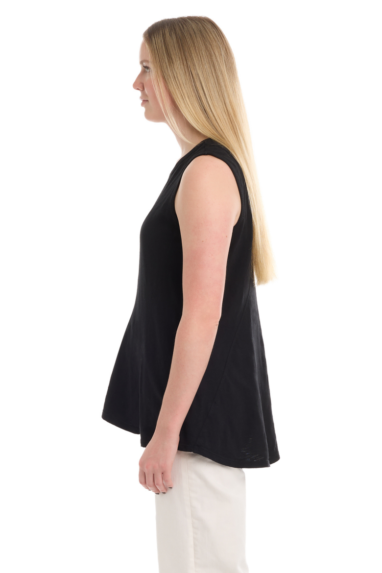 Asymmetric Seam Shell Top, Alternate, color, Black