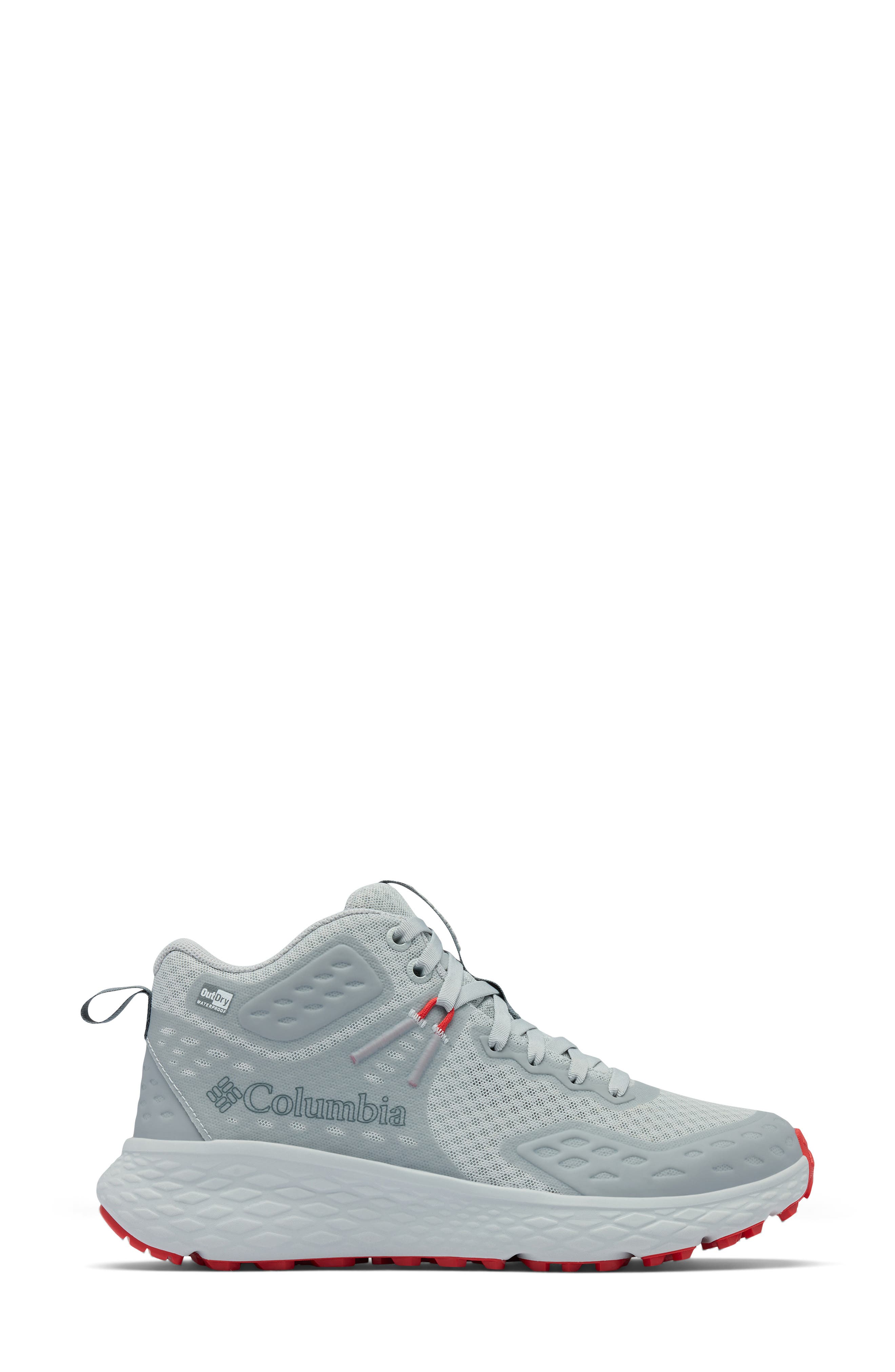 Columbia Konos<sup>™</sup> TRS OutDry<sup>™</sup> Waterproof Hiking Shoe, Alternate, color, Grey Ice/ Poppy Red
