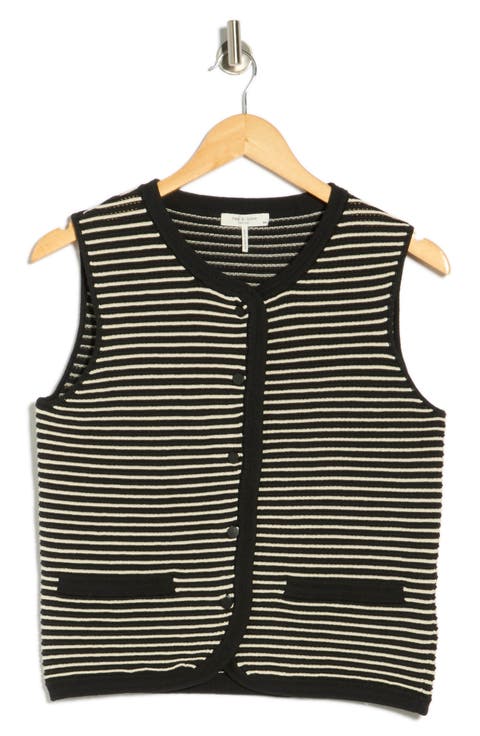 Vivi Stripe Cotton Blend Sweater Vest