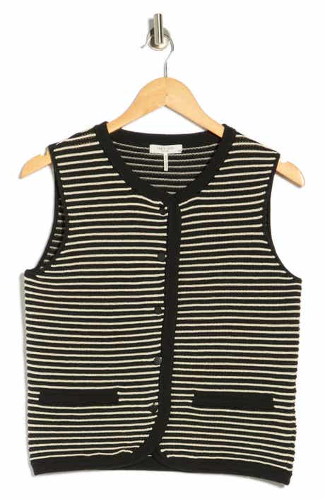 rag & bone Vivi Stripe Cotton Blend Sweater Vest
