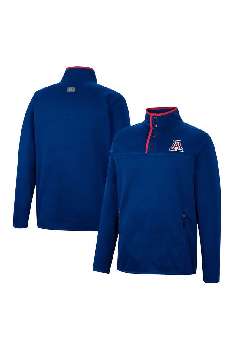 Men's Colosseum Navy Arizona Wildcats Rebound Quarter-Snap Jacket, Main, color, Navy