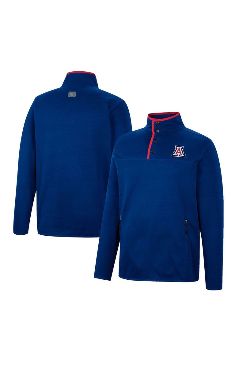 COLOSSEUM Men's Colosseum Navy Arizona Wildcats Rebound Quarter-Snap Jacket, Main, color, Navy