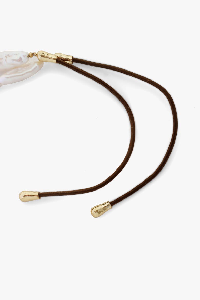 Baroque Pearl Necklace, Alternate, color, Gold