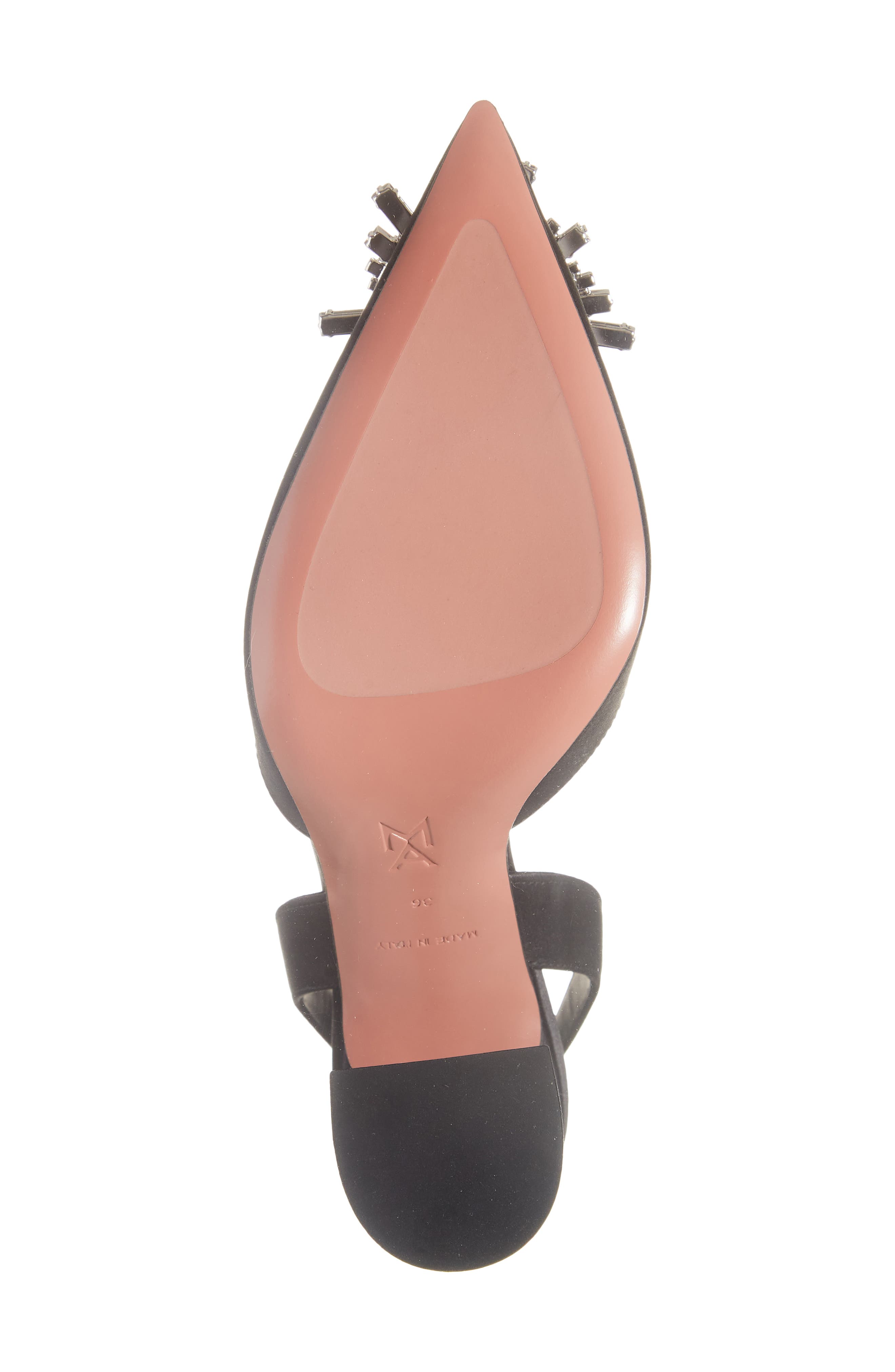 Amina Muaddi Begum Glass Pointed Toe Slingback Pump, Alternate, color, 