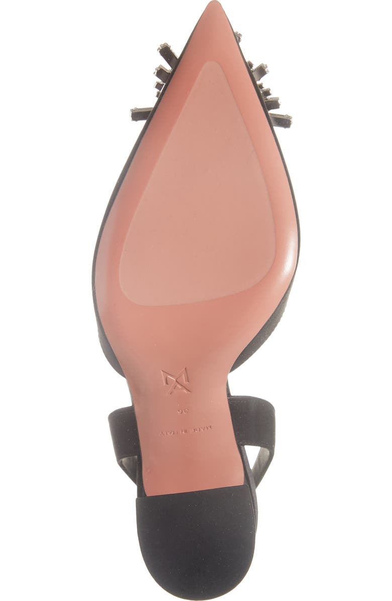 Amina Muaddi Begum Glass Pointed Toe Slingback Pump, Alternate, color,