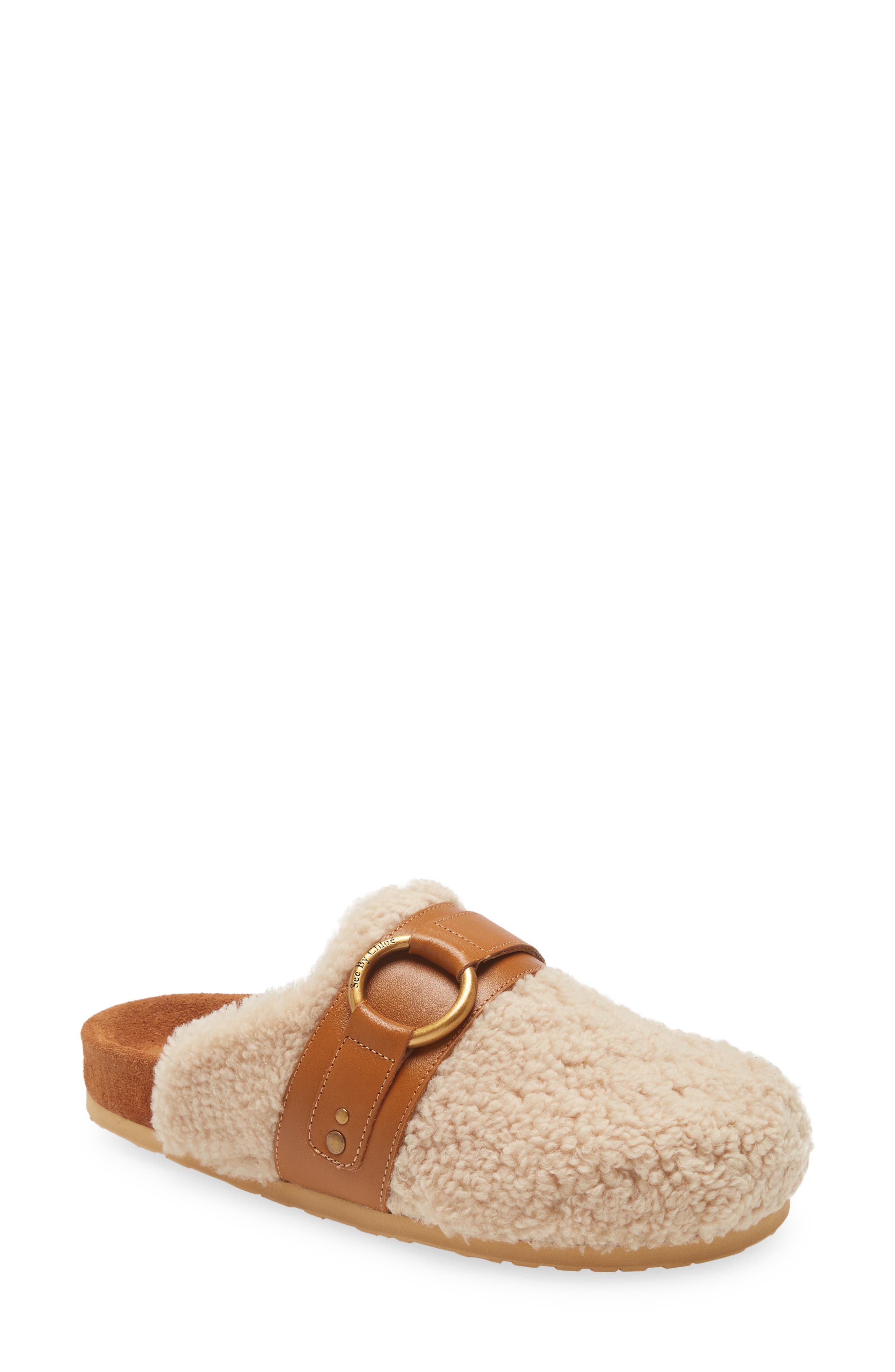 See by Chloé Gema Genuine Shearling Mule, Main, color, 