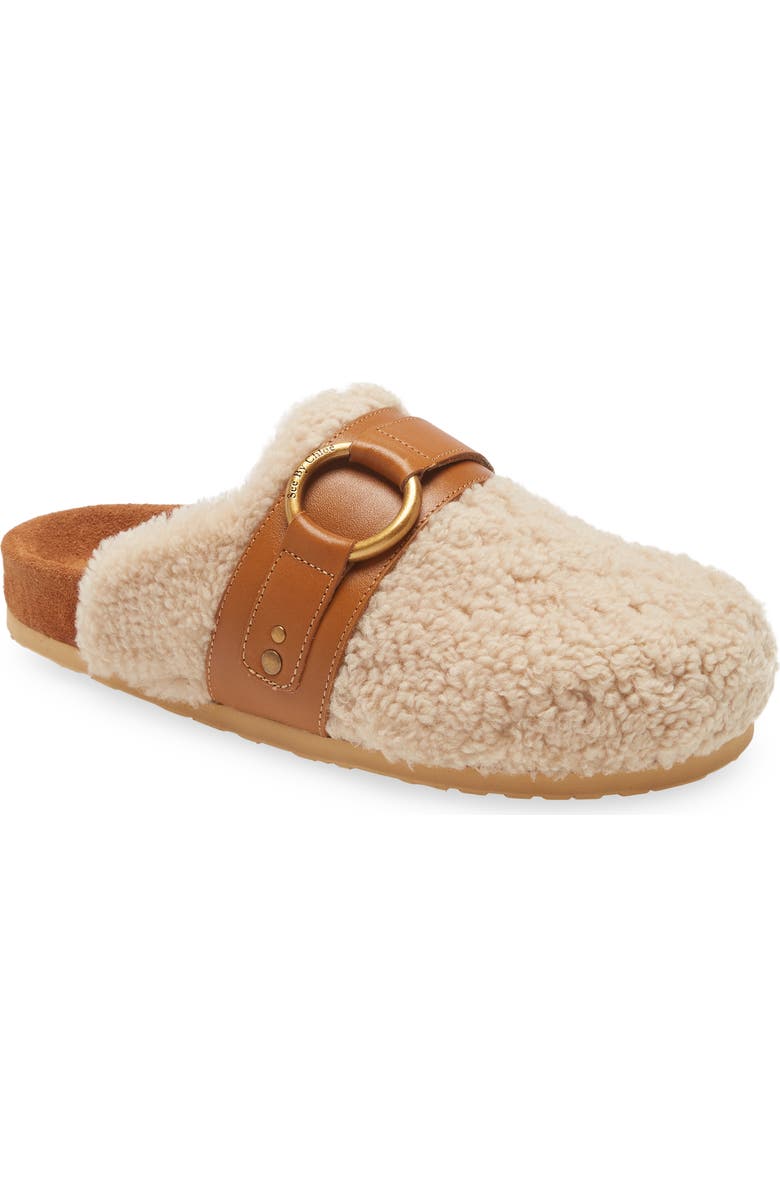 See by Chloé Gema Genuine Shearling Mule, Main, color,