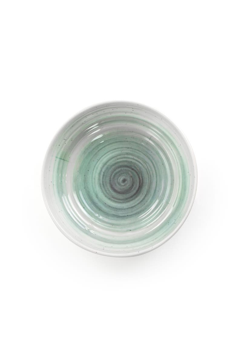 Elama Potters Wheel 12 Piece Lightweight Melamine Dinnerware Set, Alternate, color, Blue