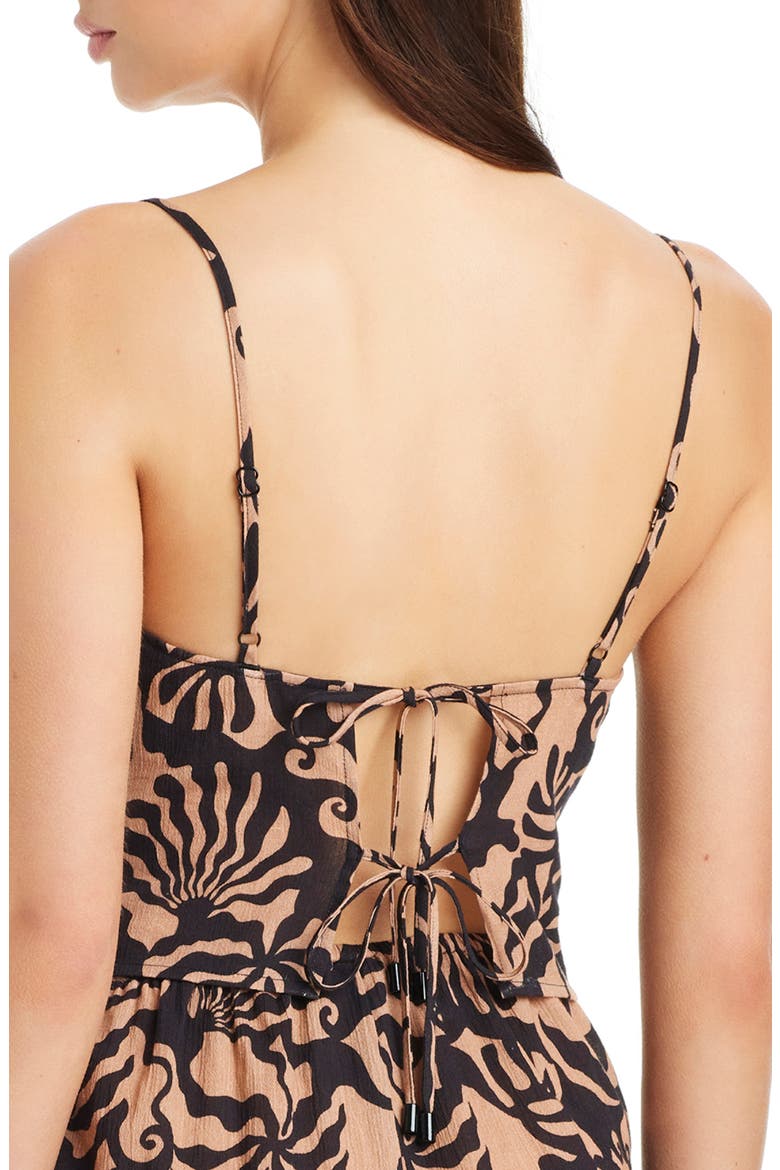 Flyaway Tie Back Crop Cover-Up Top, Alternate, color, BLACK