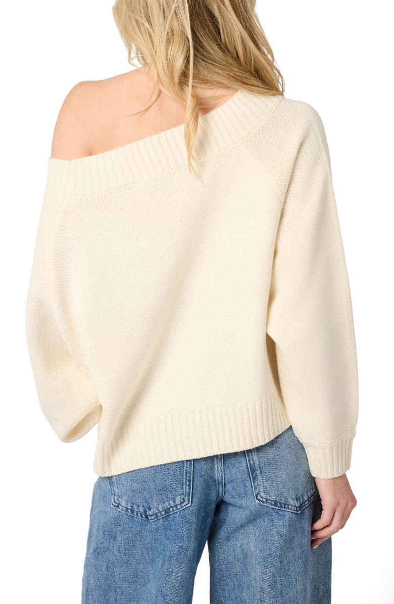 WeWoreWhat Off the Shoulder Sweater, Alternate, color, Ivory