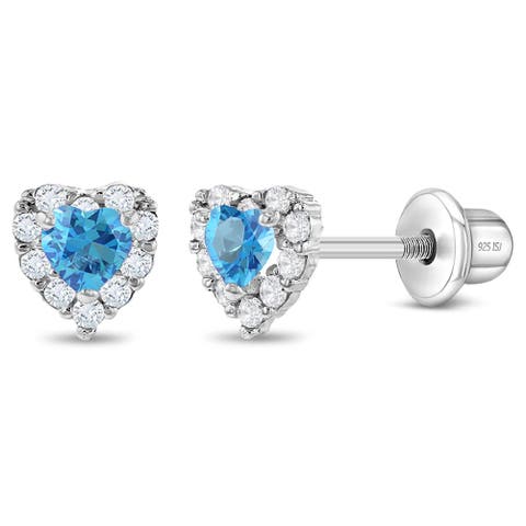 Princess Heart Cubic Zirconia Earrings