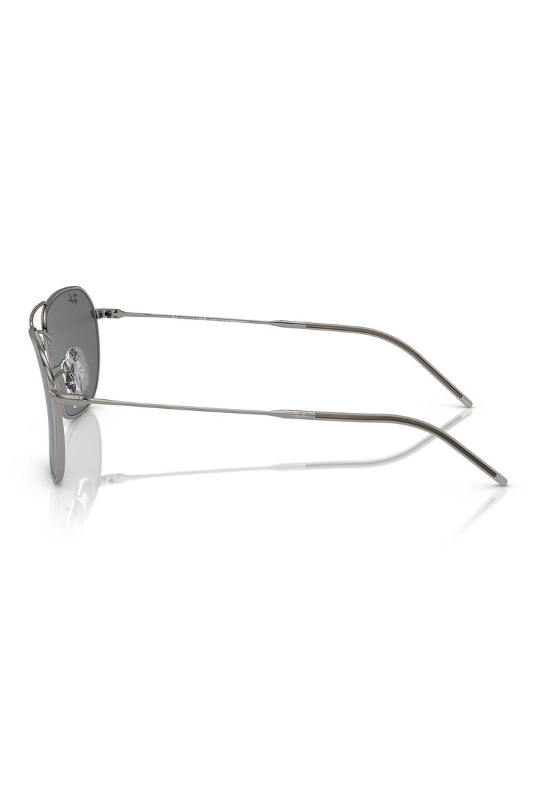 Caravan Reverse 58mm Square Sunglasses, Alternate, color, GUNMETAL