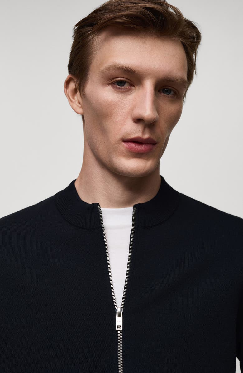 MANGO Zip-Up Cardigan, Alternate, color, 