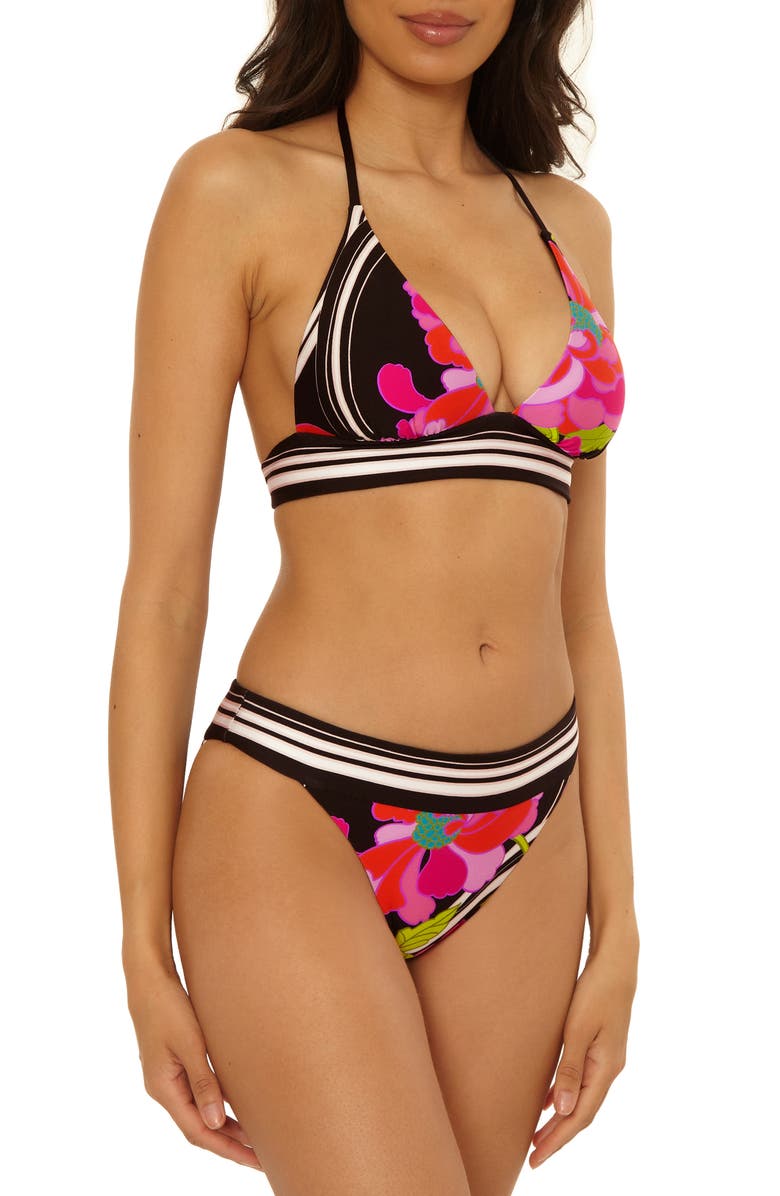 Trina Turk Bougainvillea Reversible Hipster Bikini Bottoms, Alternate, color, Multi