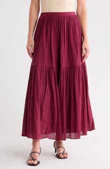 Pia Pintuck Tiered Maxi Skirt