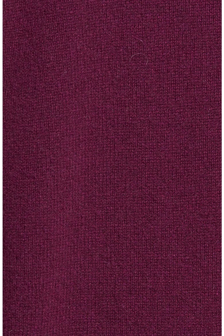 'Cashmere Classics' Open Front Cardigan, Alternate, color, BOURDEAUX