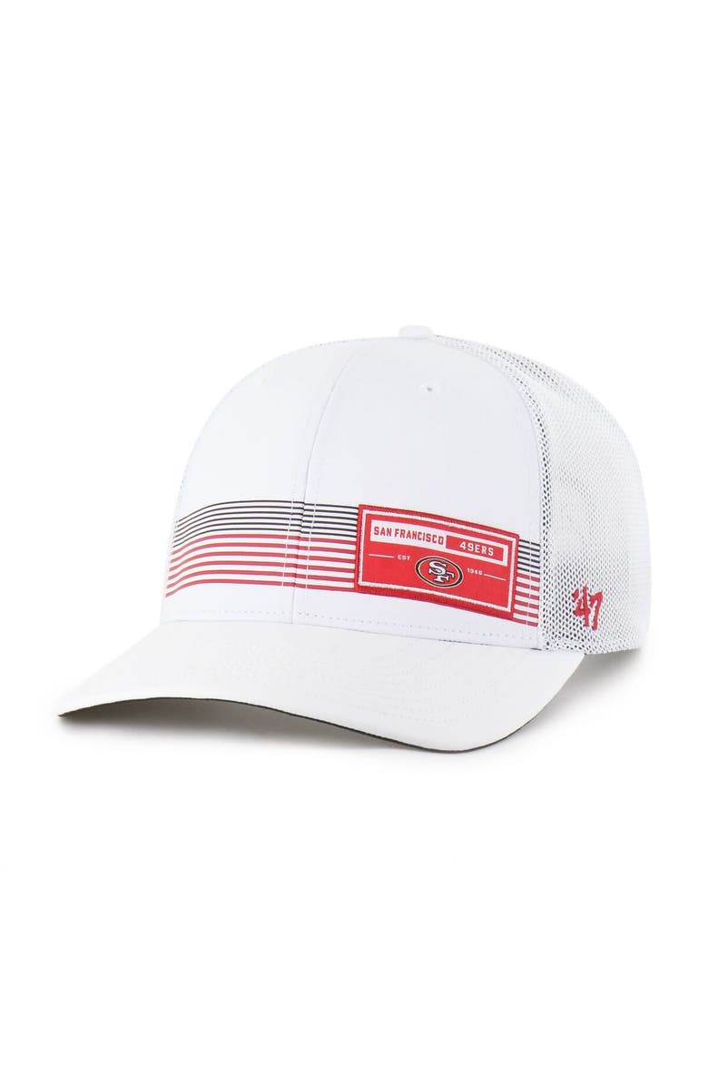 '47 Men's '47 White San Francisco 49ers Rangefinder Trucker Adjustable Hat, Main, color, White