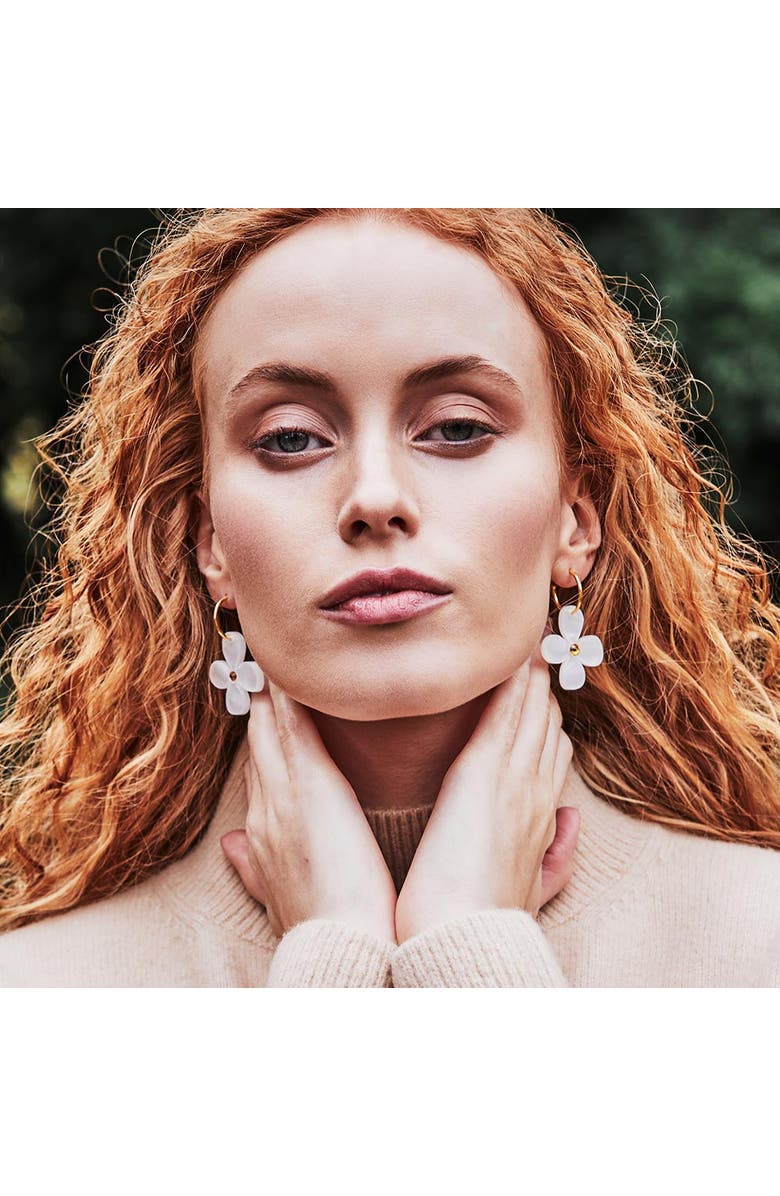 Toolally Daisy Hoop Earrings - Summer White, Alternate, color, Summer White