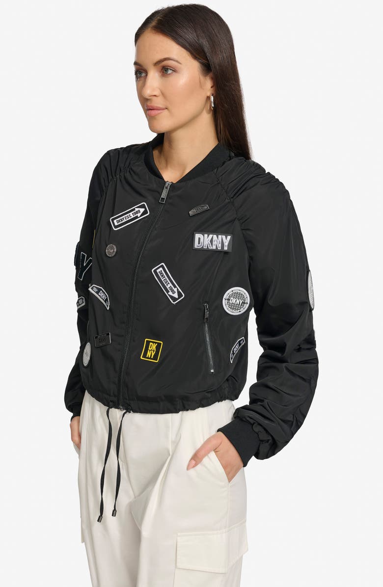 DKNY City Sign Embroidered Bomber Jacket, Alternate, color, 