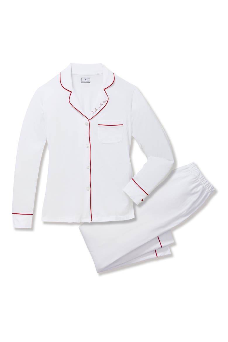 Made with Love Pima Cotton Pajamas, Alternate, color, WHITE