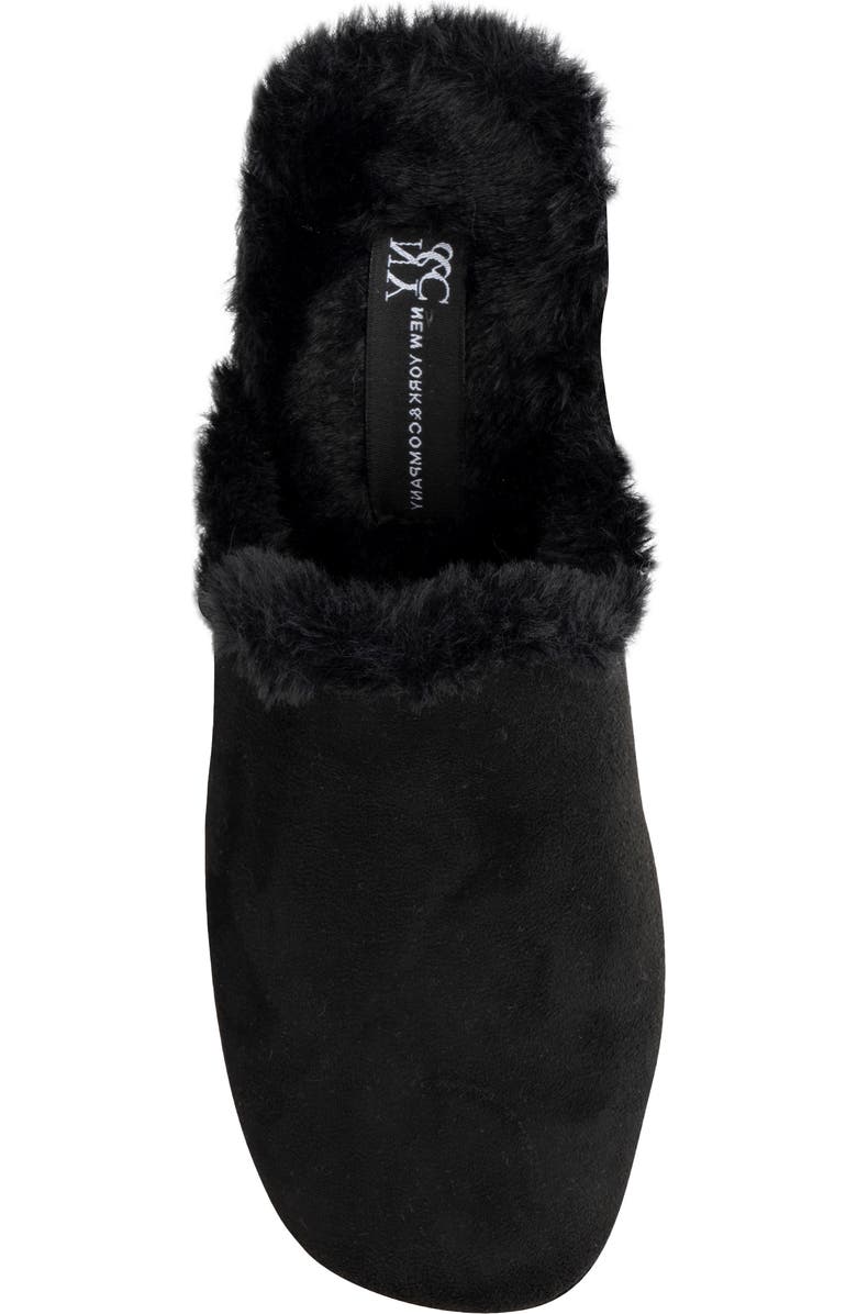 NEW YORK AND COMPANY Wynna Studded Faux Fur Lined Clog, Alternate, color, Black