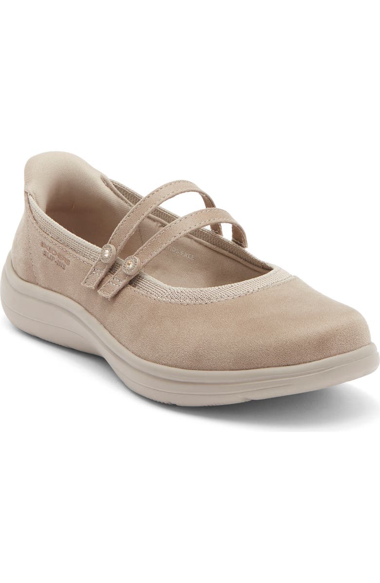 SKECHERS Slip-Ins<sup>®</sup> On The Go Mary Jane Sneaker, Main, color, Taupe