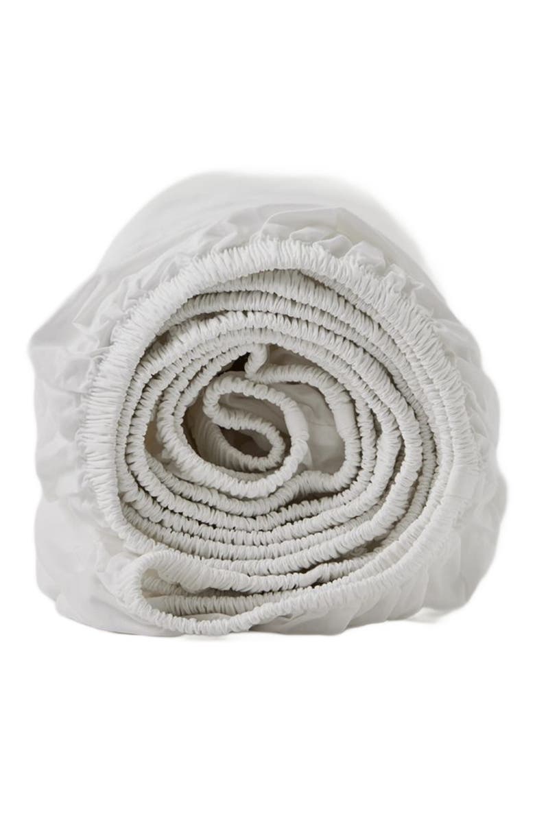 Pact Organic Cotton Organic Cool-Air Percale Fitted Sheet, Main, color, White