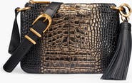 Donna Karan New York Glenwood Metallic Croco Crossbody