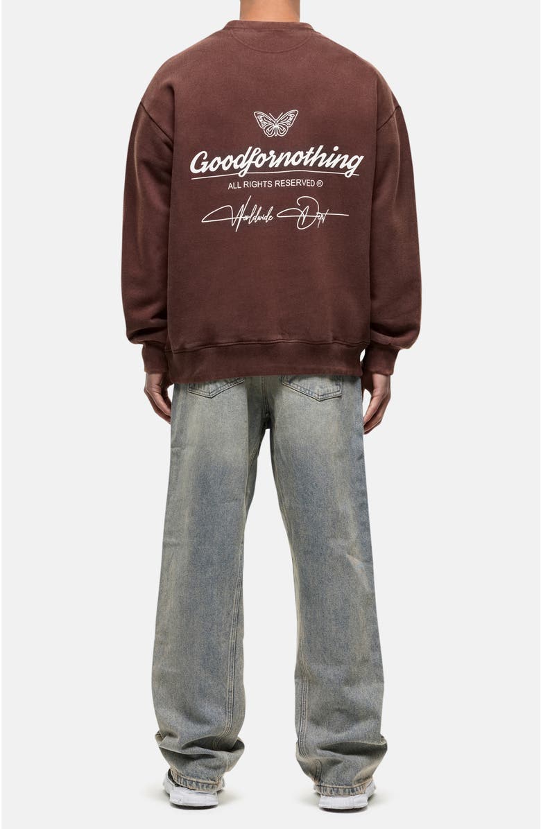 Good For Nothing Washed Rust Cult Sweathsirt, Alternate, color, Rust