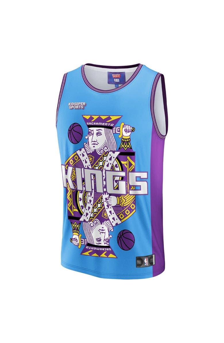 NBA X KIDSUPER Unisex NBA & KidSuper Studios by Fanatics Blue Sacramento Kings Hometown Jersey, Alternate, color,